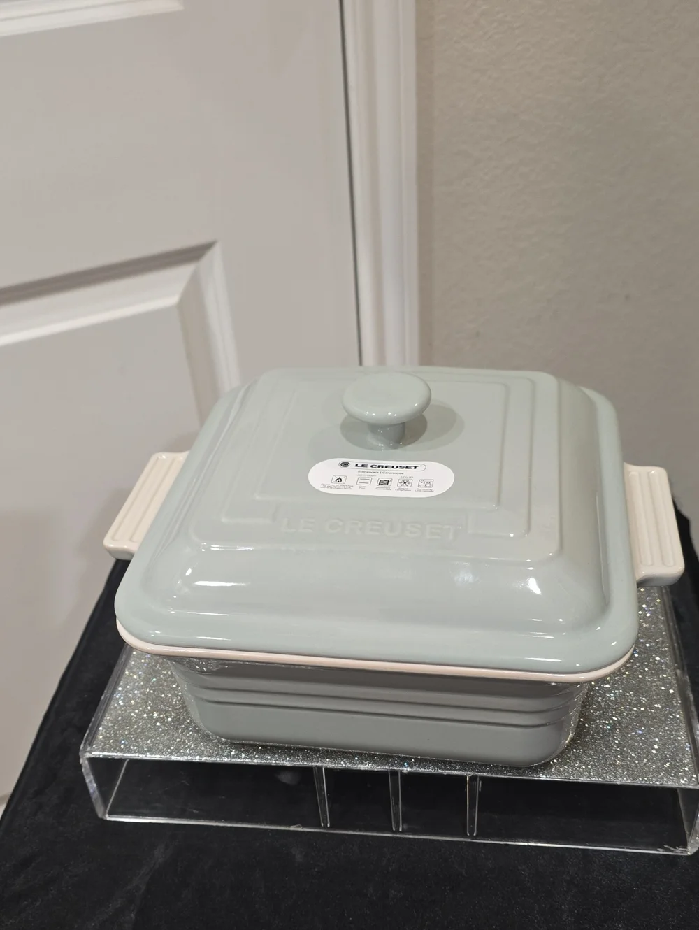 Le Creuset Classic 3L Square Dish w/Lid- Pistachio